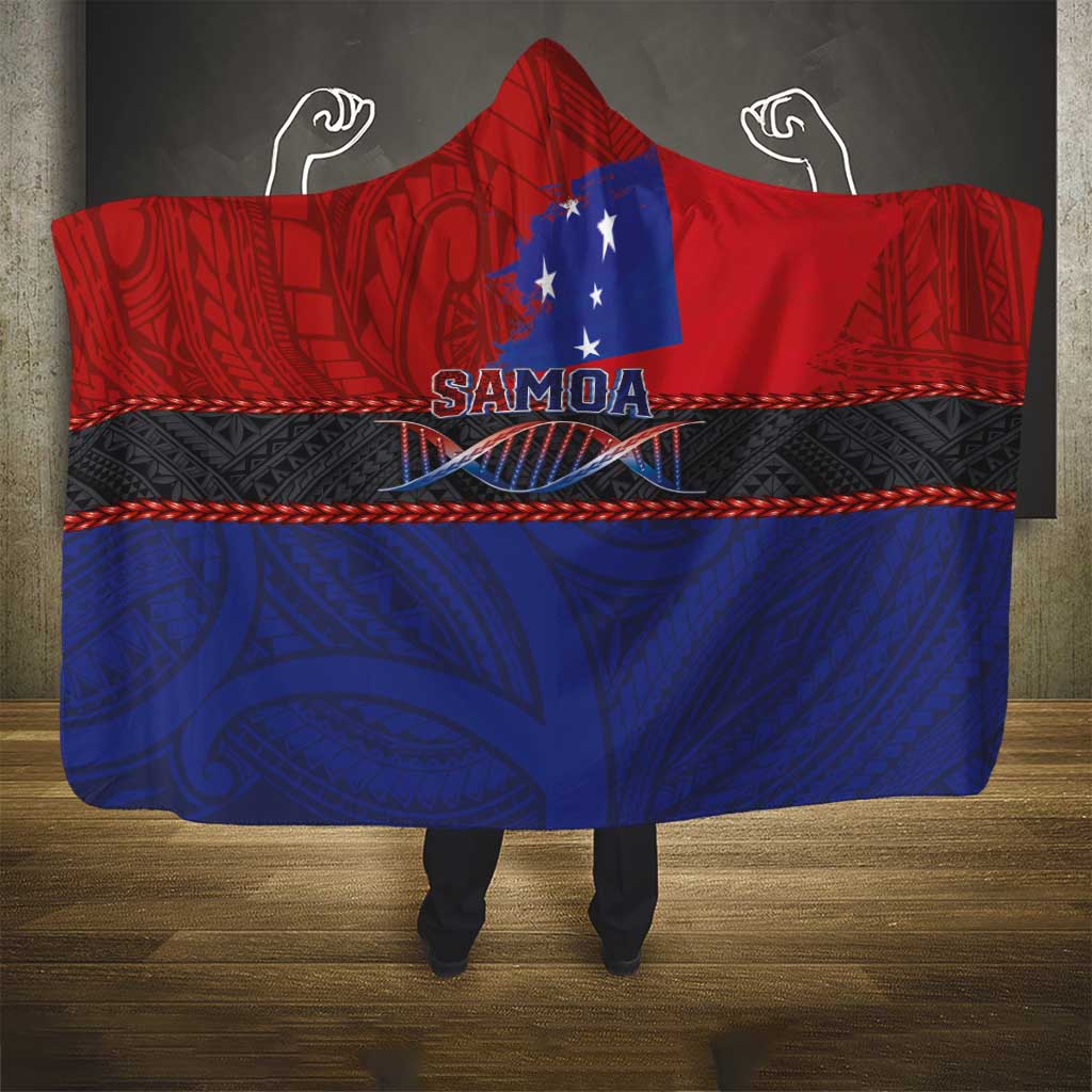 Samoan DNA-Proud of Samoa Hooded Blanket Polynesian Patterns - Wonder Print Shop