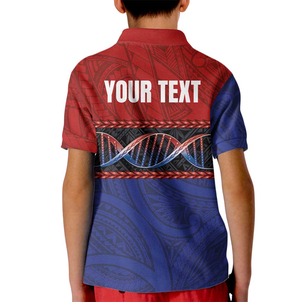 Personalised Samoan DNA-Proud of Samoa Kid Polo Shirt Polynesian Patterns - Wonder Print Shop