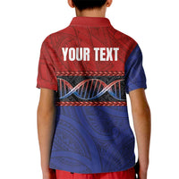 Personalised Samoan DNA-Proud of Samoa Kid Polo Shirt Polynesian Patterns - Wonder Print Shop