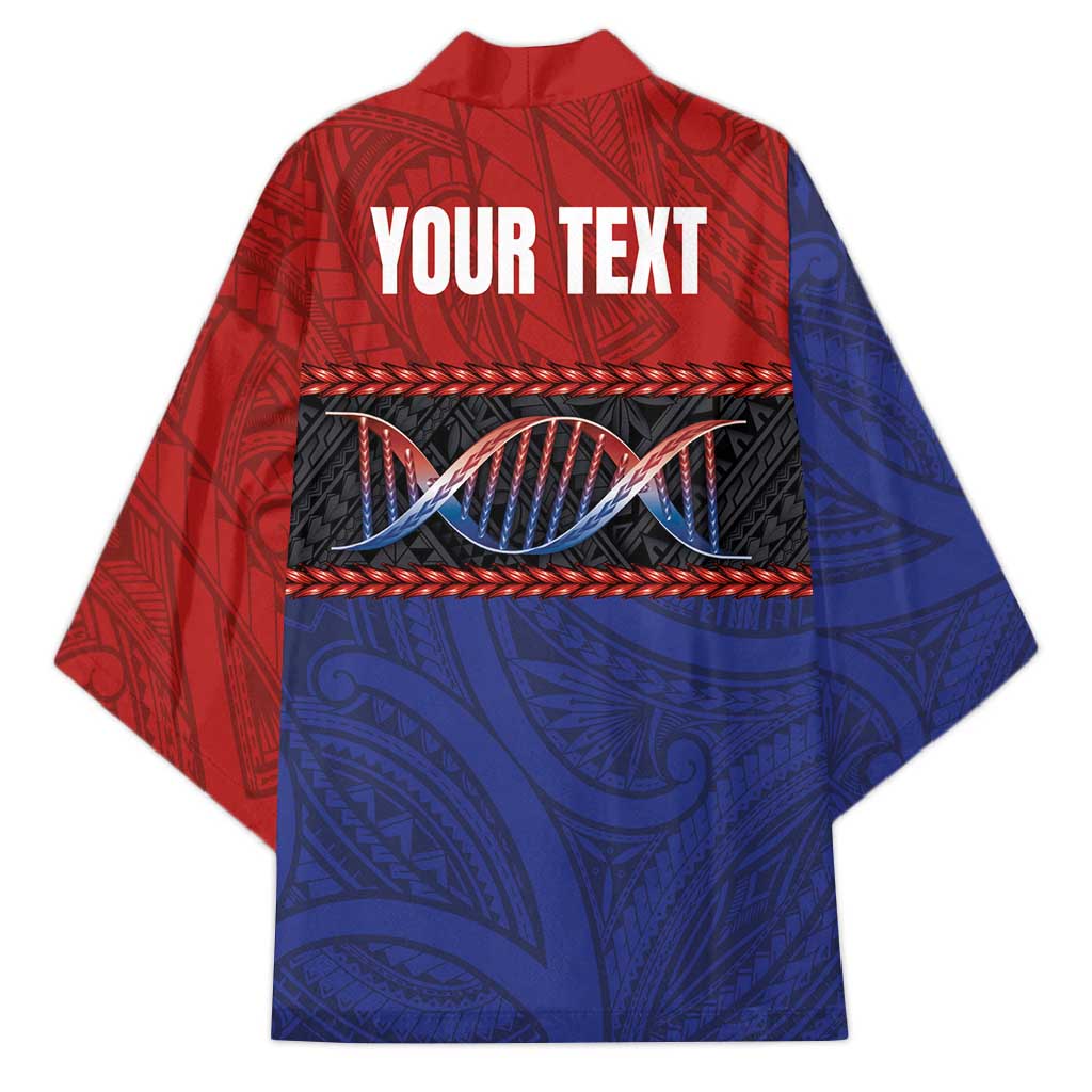 Personalised Samoan DNA-Proud of Samoa Kimono Polynesian Patterns - Wonder Print Shop