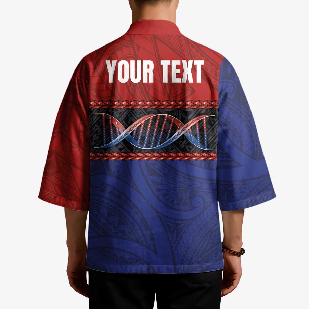 Personalised Samoan DNA-Proud of Samoa Kimono Polynesian Patterns - Wonder Print Shop