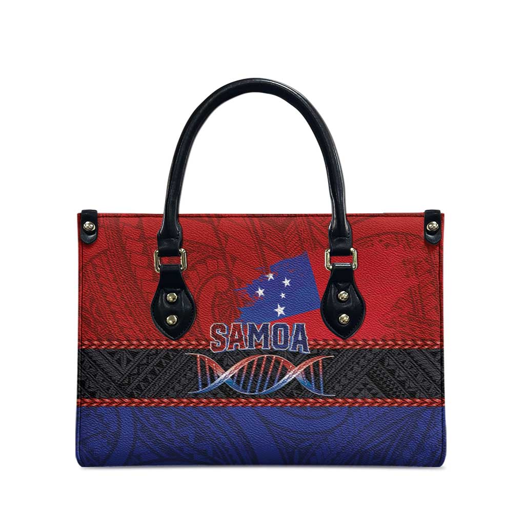 Samoan DNA-Proud of Samoa Leather Bag Polynesian Patterns - Wonder Print Shop