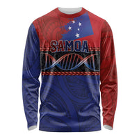 Personalised Samoan DNA-Proud of Samoa Long Sleeve Shirt Polynesian Patterns - Wonder Print Shop