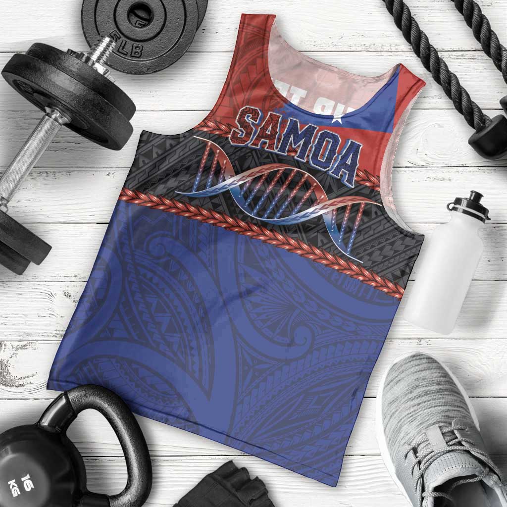 Personalised Samoan DNA-Proud of Samoa Men Tank Top Polynesian Patterns - Wonder Print Shop