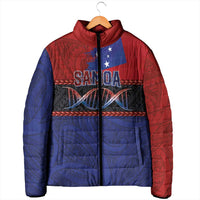 Personalised Samoan DNA-Proud of Samoa Padded Jacket Polynesian Patterns - Wonder Print Shop