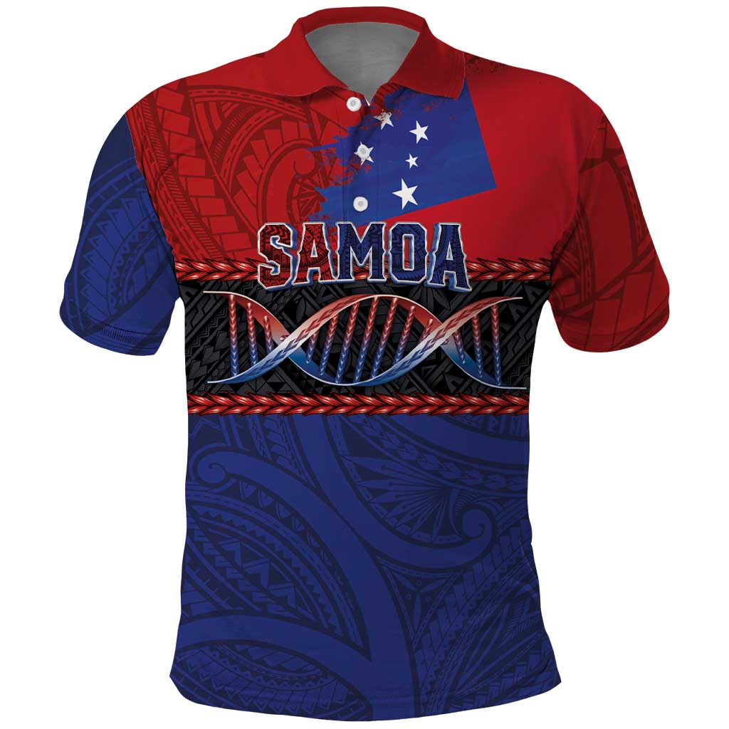 Personalised Samoan DNA-Proud of Samoa Polo Shirt Polynesian Patterns - Wonder Print Shop
