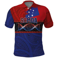 Personalised Samoan DNA-Proud of Samoa Polo Shirt Polynesian Patterns - Wonder Print Shop