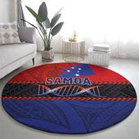 Samoan DNA-Proud of Samoa Round Carpet Polynesian Patterns - Wonder Print Shop