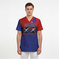 Personalised Samoan DNA-Proud of Samoa Scrub Top Polynesian Patterns - Wonder Print Shop