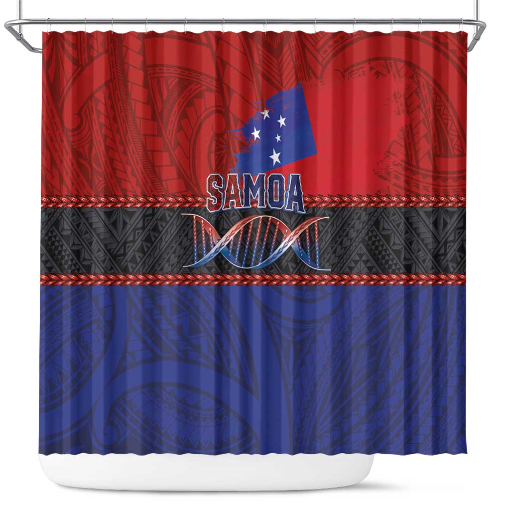 Samoan DNA-Proud of Samoa Shower Curtain Polynesian Patterns - Wonder Print Shop