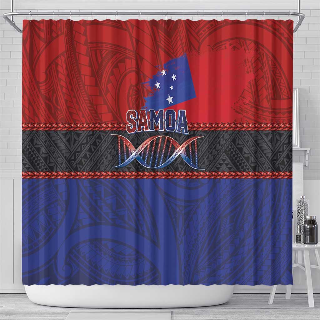 Samoan DNA-Proud of Samoa Shower Curtain Polynesian Patterns - Wonder Print Shop