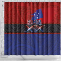 Samoan DNA-Proud of Samoa Shower Curtain Polynesian Patterns - Wonder Print Shop