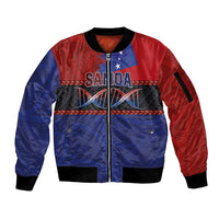 Personalised Samoan DNA-Proud of Samoa Sleeve Zip Bomber Jacket Polynesian Patterns - Wonder Print Shop