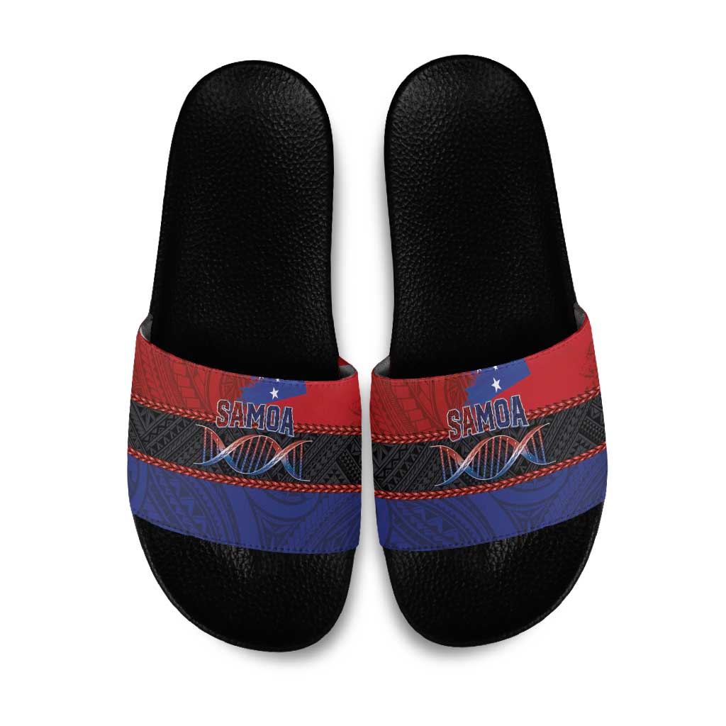 Samoan DNA-Proud of Samoa Slide Sandals Polynesian Patterns - Wonder Print Shop