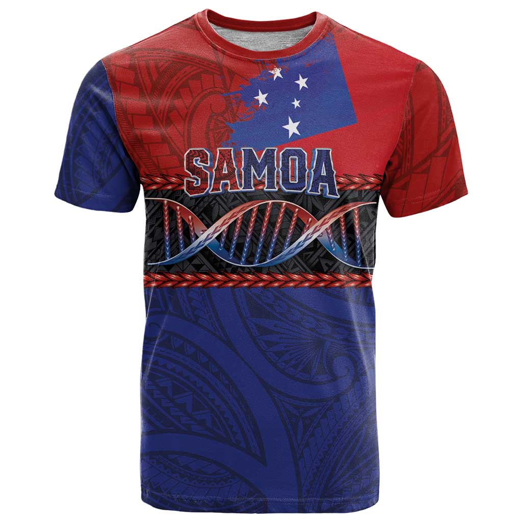 Personalised Samoan DNA-Proud of Samoa T Shirt Polynesian Patterns - Wonder Print Shop