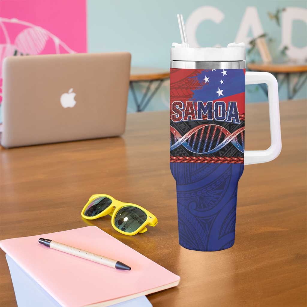 Samoan DNA-Proud of Samoa Tumbler With Handle Polynesian Patterns - Wonder Print Shop