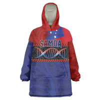 Personalised Samoan DNA-Proud of Samoa Wearable Blanket Hoodie Polynesian Patterns - Wonder Print Shop