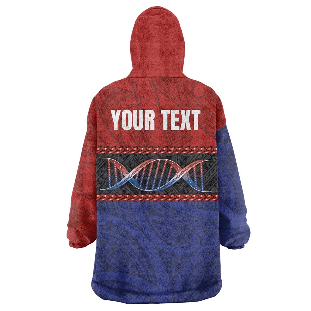 Personalised Samoan DNA-Proud of Samoa Wearable Blanket Hoodie Polynesian Patterns - Wonder Print Shop