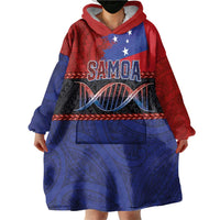 Personalised Samoan DNA-Proud of Samoa Wearable Blanket Hoodie Polynesian Patterns - Wonder Print Shop