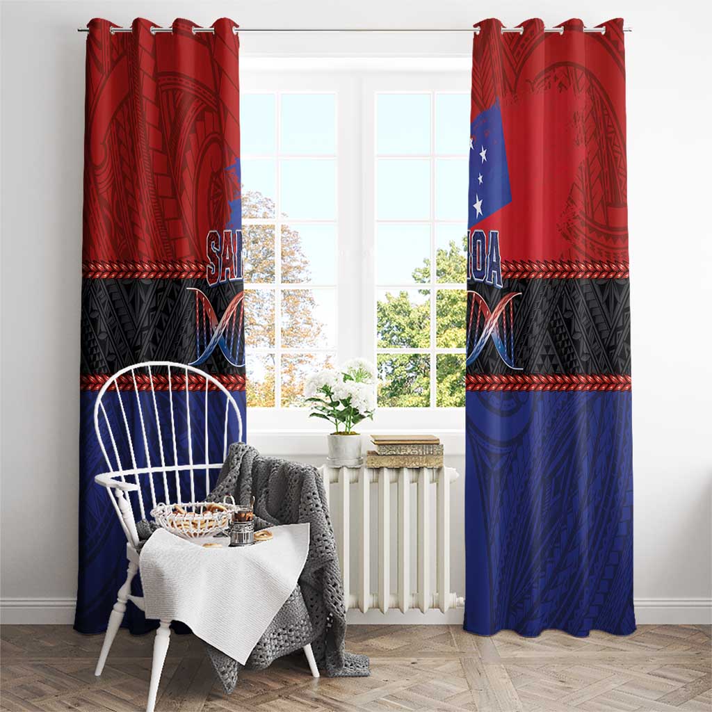 Samoan DNA-Proud of Samoa Window Curtain Polynesian Patterns - Wonder Print Shop