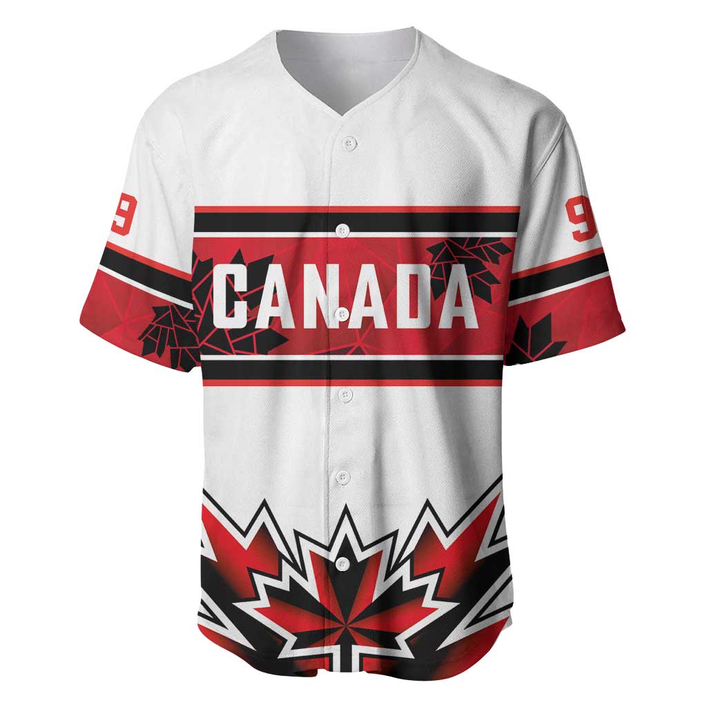 Canada Ice Hockey Custom Baseball Jersey Maple Leaves Sporty Geometric Style