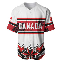 Canada Ice Hockey Custom Baseball Jersey Maple Leaves Sporty Geometric Style