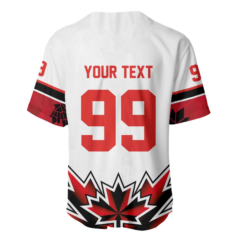 Canada Ice Hockey Custom Baseball Jersey Maple Leaves Sporty Geometric Style