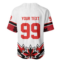 Canada Ice Hockey Custom Baseball Jersey Maple Leaves Sporty Geometric Style