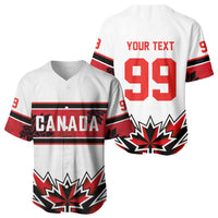 Canada Ice Hockey Custom Baseball Jersey Maple Leaves Sporty Geometric Style