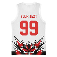 Canada Ice Hockey Custom Basketball Jersey Maple Leaves Sporty Geometric Style