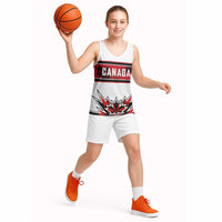 Canada Ice Hockey Custom Basketball Jersey Maple Leaves Sporty Geometric Style