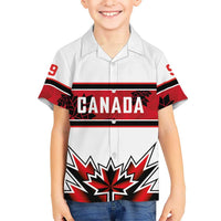 Canada Ice Hockey Custom Hawaiian Shirt Maple Leaves Sporty Geometric Style