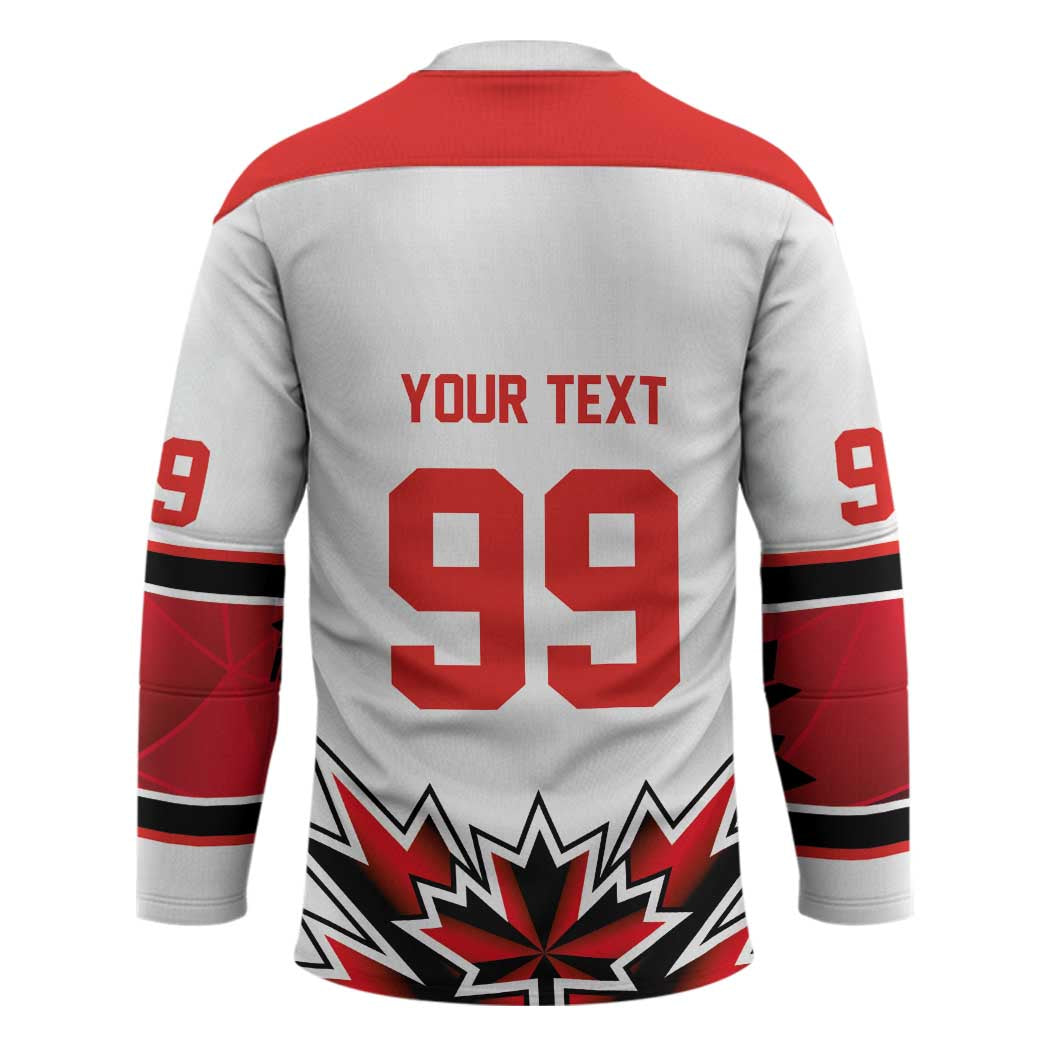Canada Ice Hockey Custom Hockey Jersey Maple Leaves Sporty Geometric Style