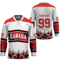 Canada Ice Hockey Custom Hockey Jersey Maple Leaves Sporty Geometric Style