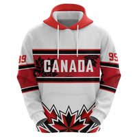 Canada Ice Hockey Custom Hoodie Maple Leaves Sporty Geometric Style