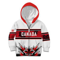 Canada Ice Hockey Custom Kid Hoodie Maple Leaves Sporty Geometric Style