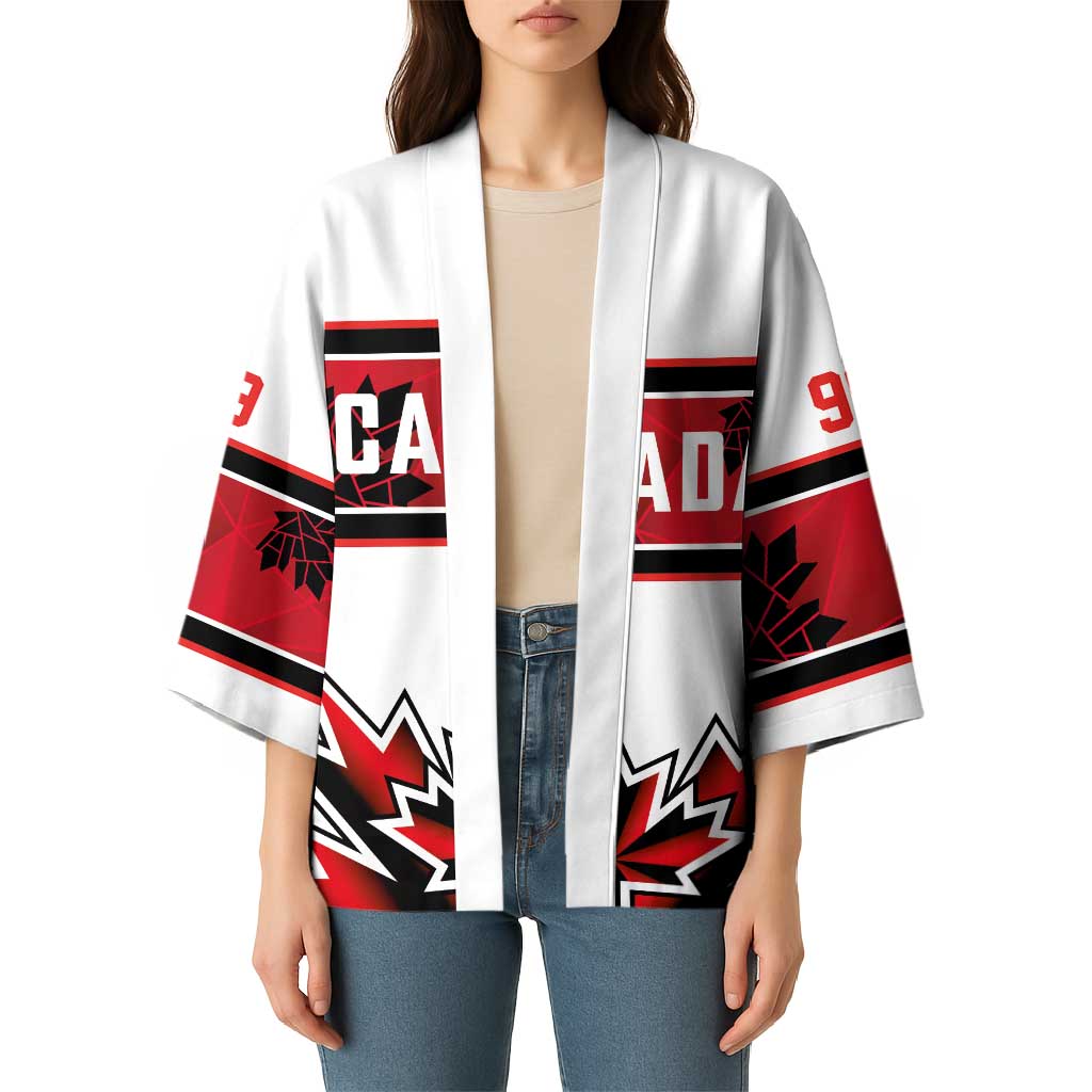 Canada Ice Hockey Custom Kimono Maple Leaves Sporty Geometric Style