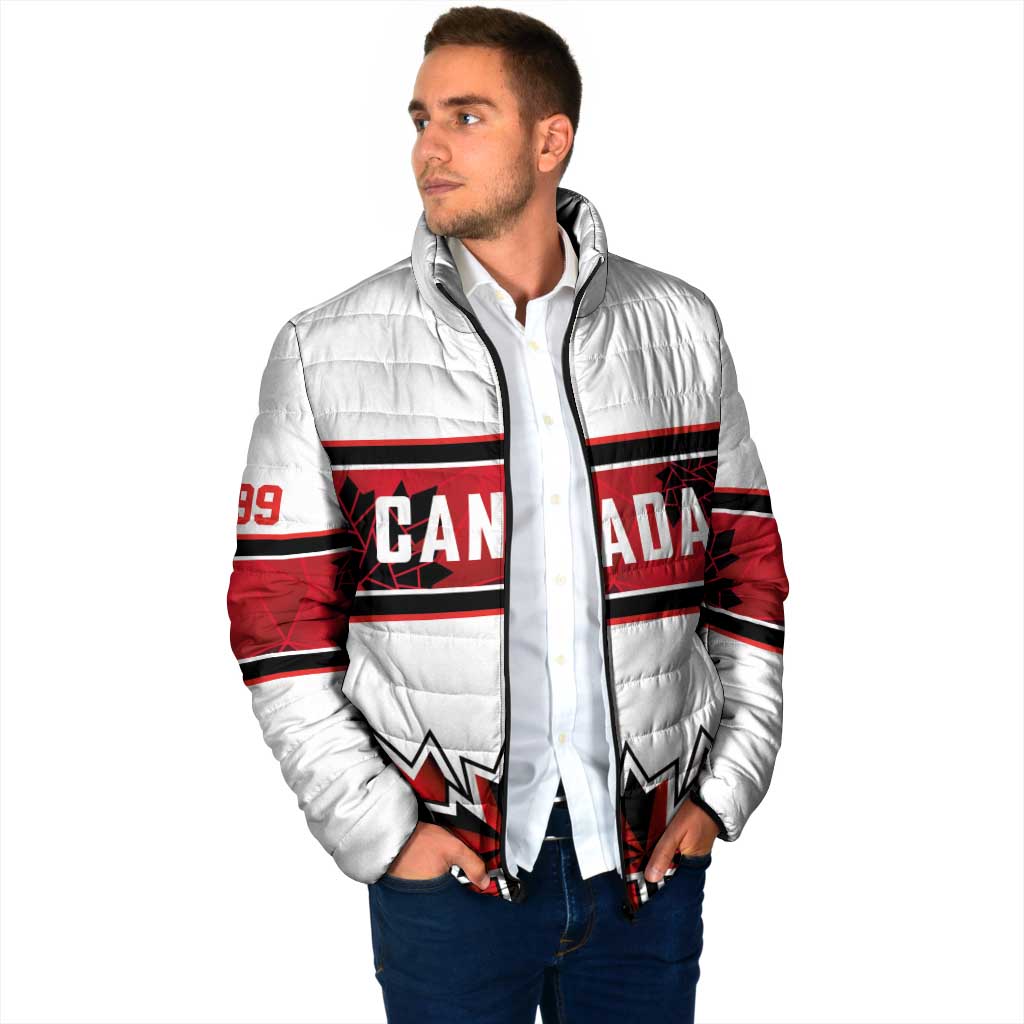 Canada Ice Hockey Custom Padded Jacket Maple Leaves Sporty Geometric Style
