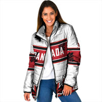 Canada Ice Hockey Custom Padded Jacket Maple Leaves Sporty Geometric Style