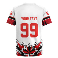 Canada Ice Hockey Custom Rugby Jersey Maple Leaves Sporty Geometric Style