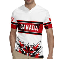 Canada Ice Hockey Custom Rugby Jersey Maple Leaves Sporty Geometric Style