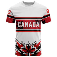 Canada Ice Hockey Custom T Shirt Maple Leaves Sporty Geometric Style