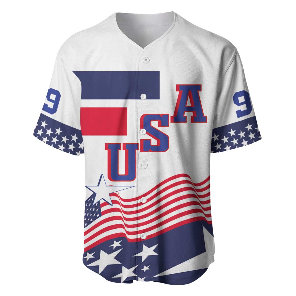 USA Ice Hockey Custom Baseball Jersey Flag Sporty Style