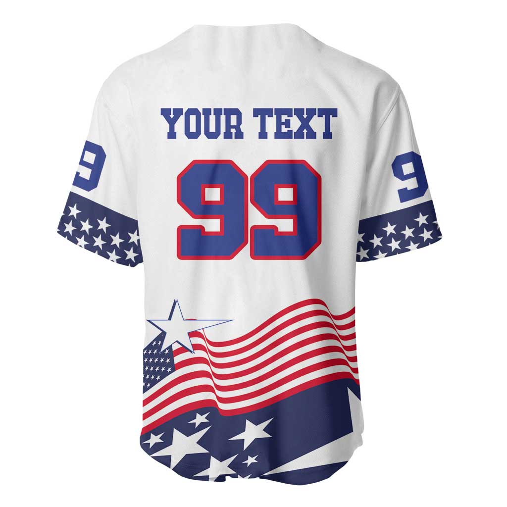 USA Ice Hockey Custom Baseball Jersey Flag Sporty Style