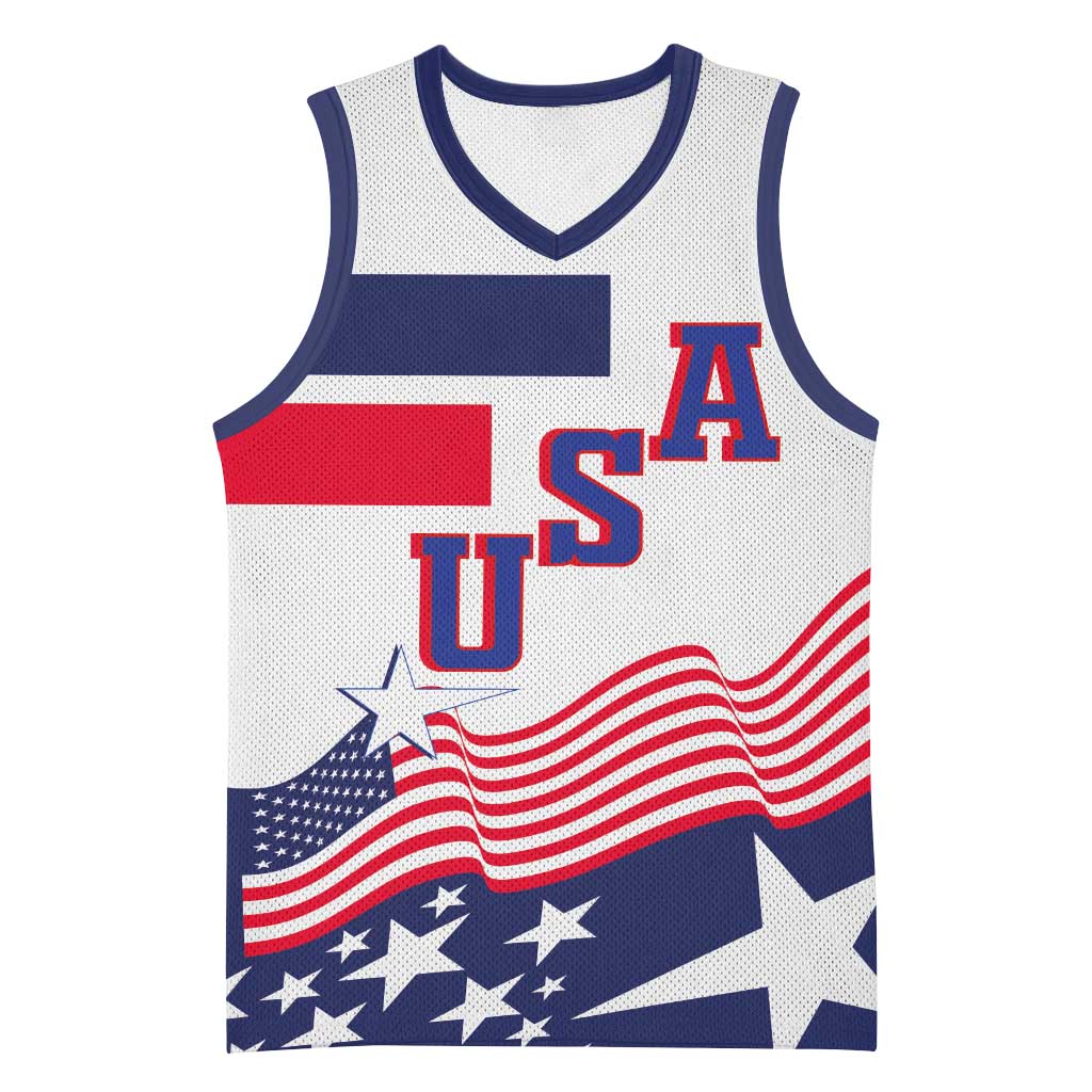 USA Ice Hockey Custom Basketball Jersey Flag Sporty Style