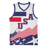 USA Ice Hockey Custom Basketball Jersey Flag Sporty Style