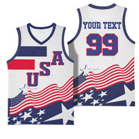 USA Ice Hockey Custom Basketball Jersey Flag Sporty Style