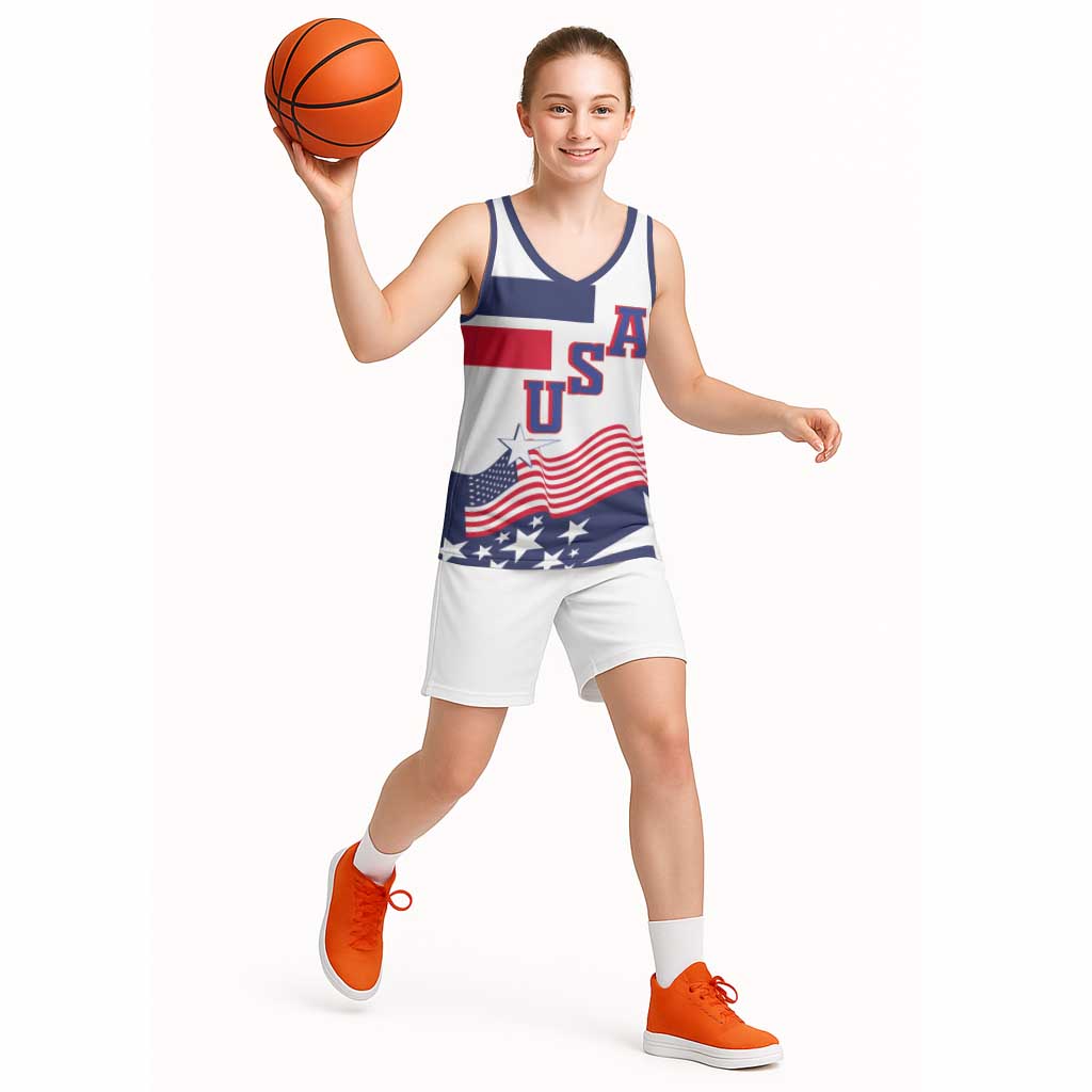 USA Ice Hockey Custom Basketball Jersey Flag Sporty Style