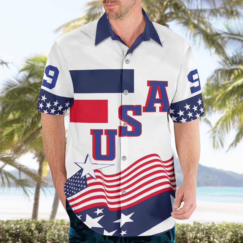 USA Ice Hockey Custom Hawaiian Shirt Flag Sporty Style