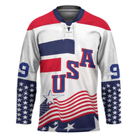 USA Ice Hockey Custom Hockey Jersey Flag Sporty Style